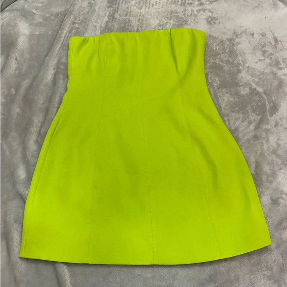 Meshki Maci Crepe Mini Dress Lime Green 21305 - Picture 2 of 9
